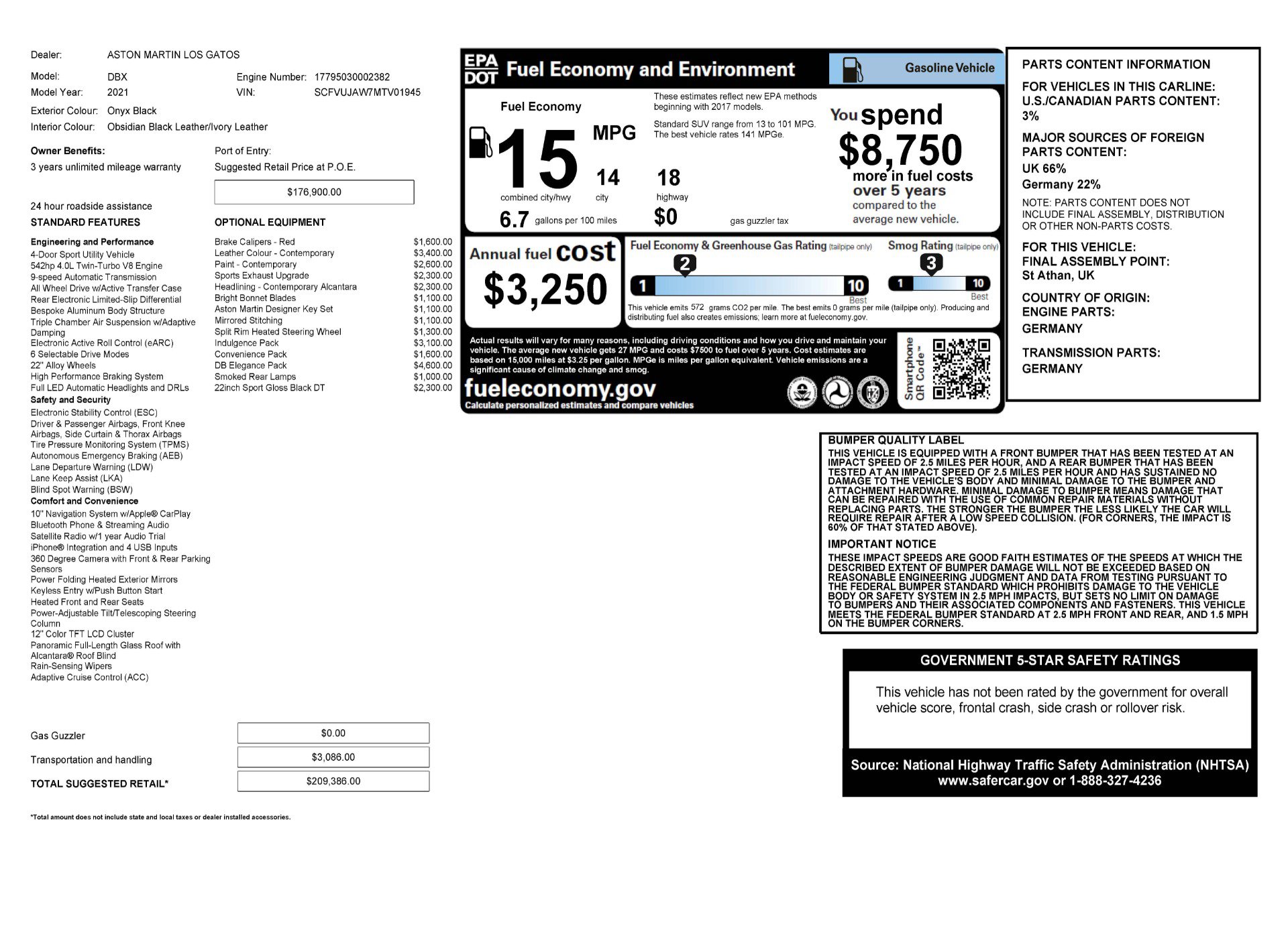 Used 2021 Aston Martin DBX image 3