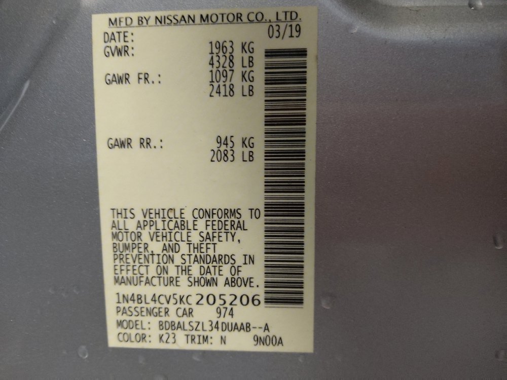 Used 2019 Nissan Altima 2.5 SR w/ SR Premium Package image 33