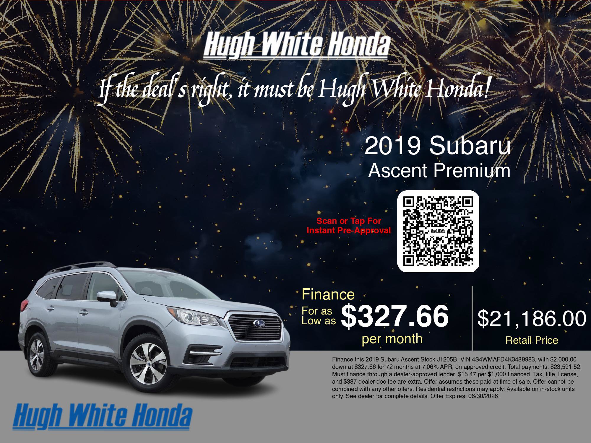 Used 2019 Subaru Ascent Premium AWD/4WD image 3