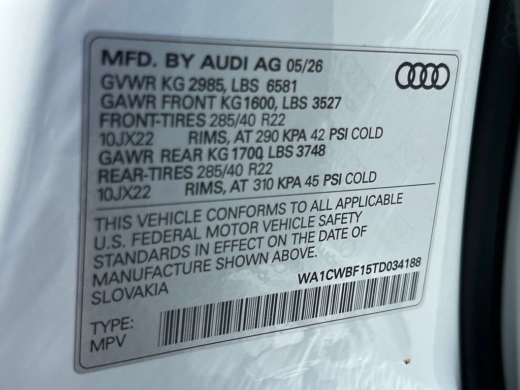 New 2026 Audi SQ8 Prestige AWD/4WD image 58