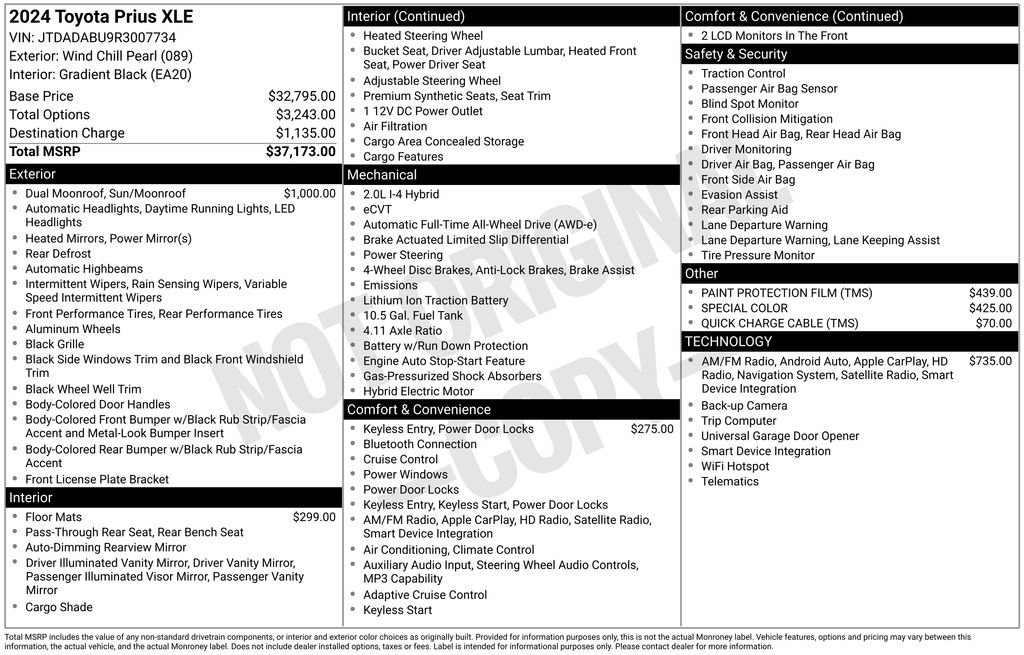 Certified 2024 Toyota Prius XLE AWD/4WD image 29