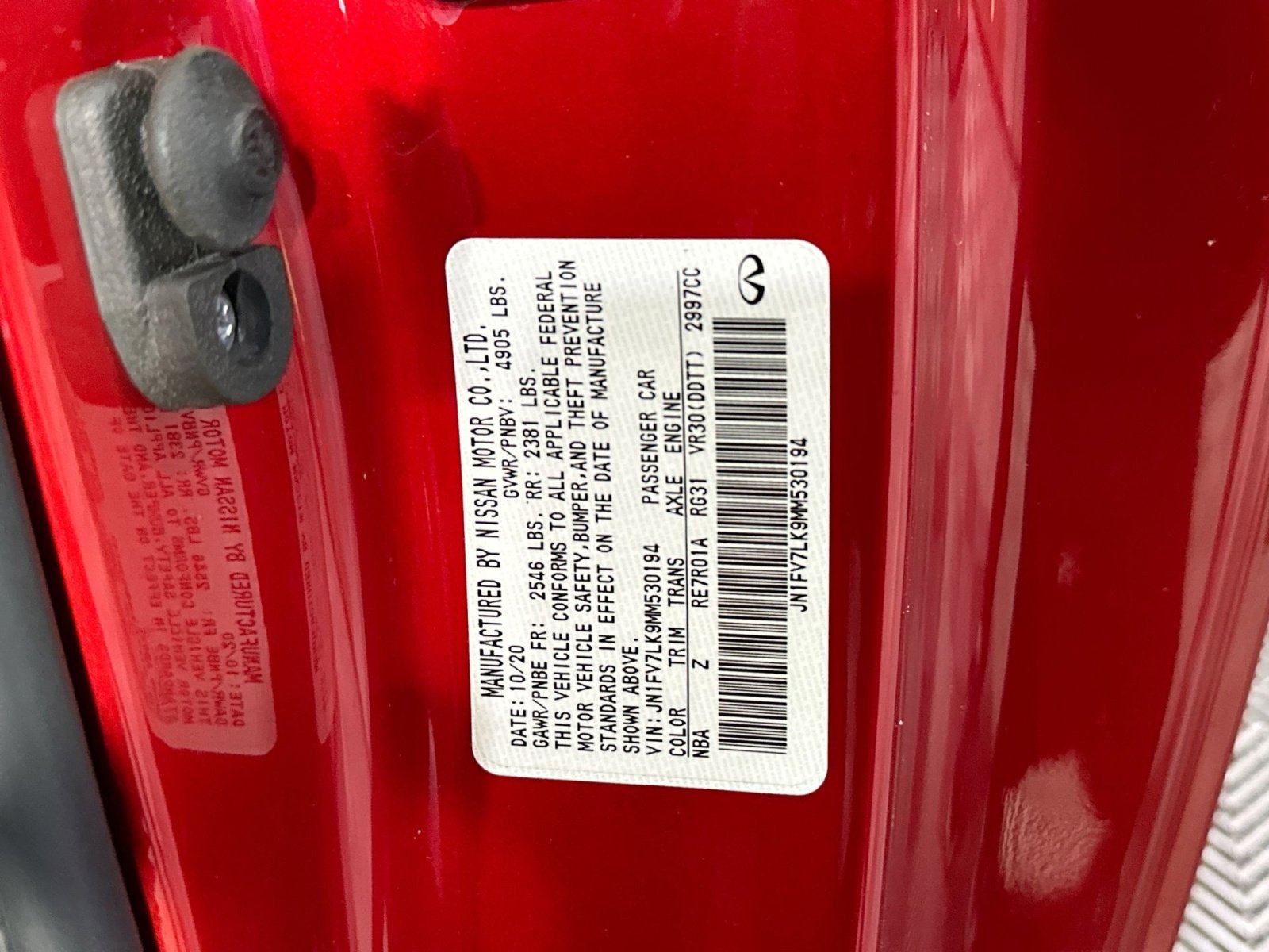 Used 2021 INFINITI Q60 Red Sport 400 w/ Cargo Package image 38