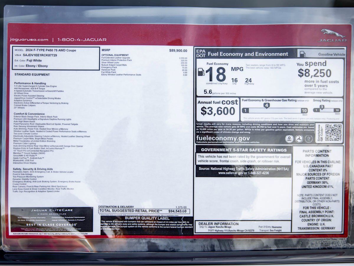 New 2024 Jaguar F-TYPE Coupe AWD image 28