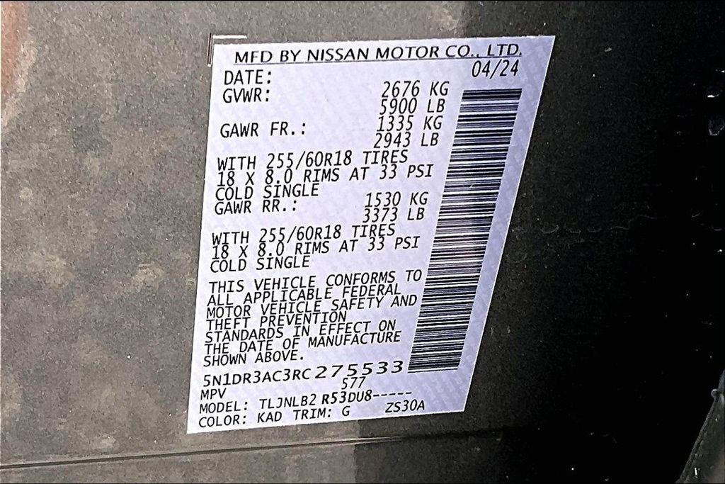 Used 2024 Nissan Pathfinder S image 44