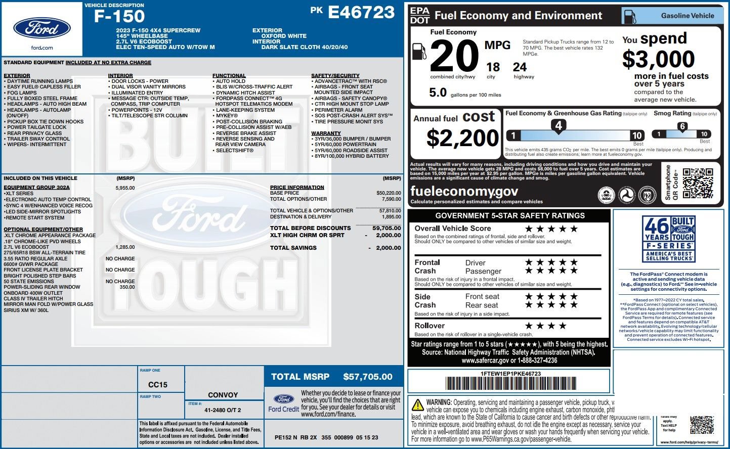 Used 2023 Ford F150 XLT w/ Equipment Group 302A High AWD/4WD image 39