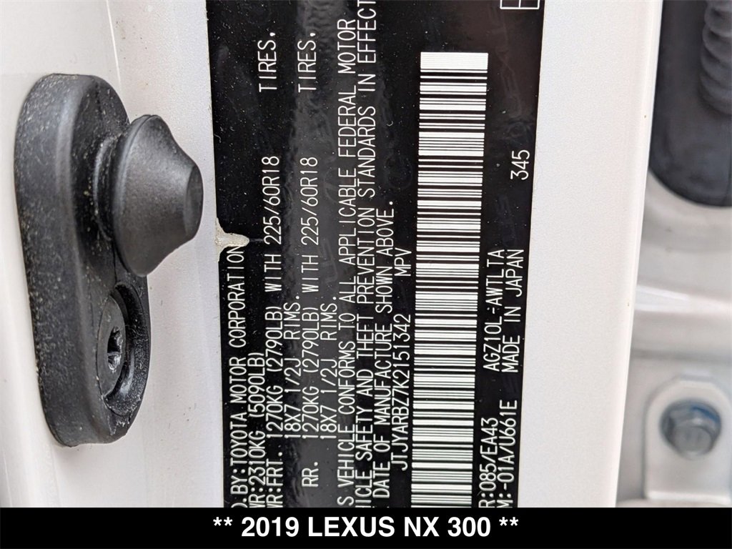 Used 2019 Lexus NX 300 FWD image 30