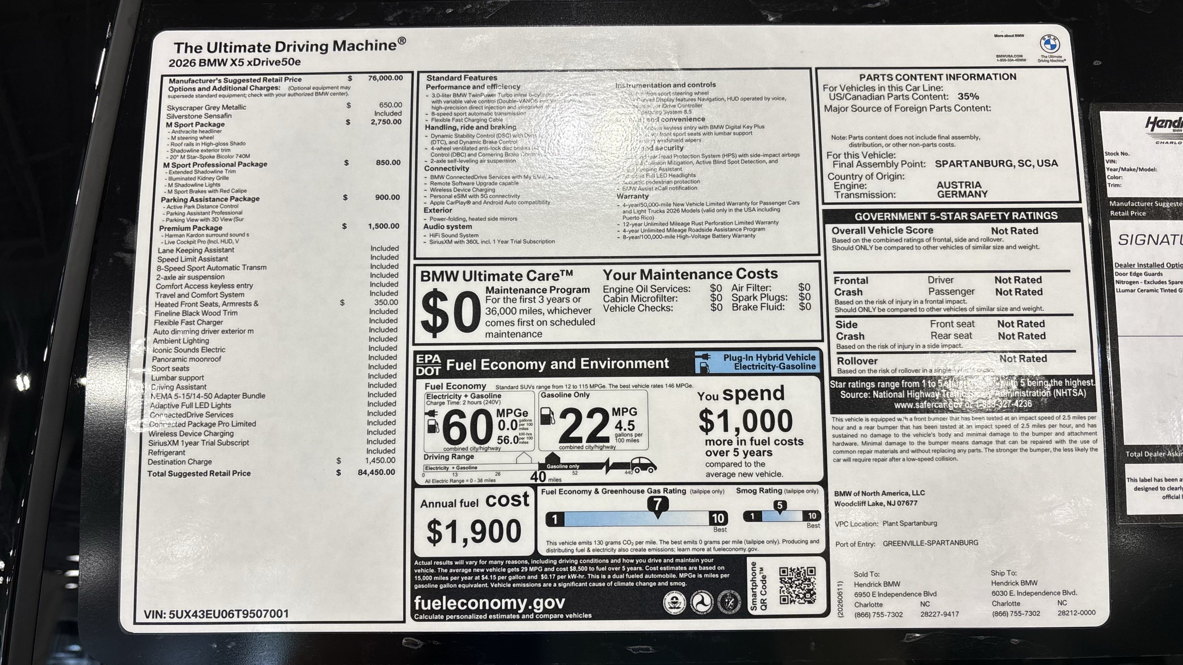 New 2026 BMW X5 xDrive50e w/ M Sport Package AWD/4WD image 31