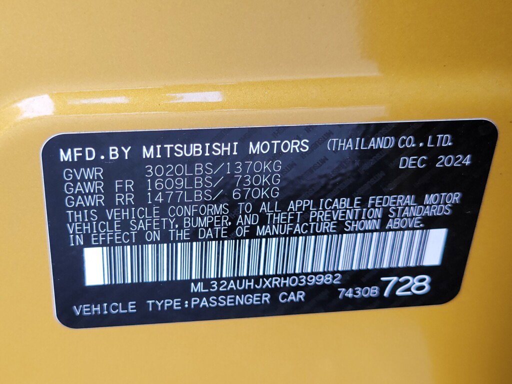 New 2024 Mitsubishi Mirage LE image 28