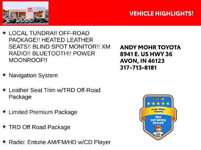 Used 2017 Toyota Tundra Limited w/ Limited Premium Package AWD/4WD image 2