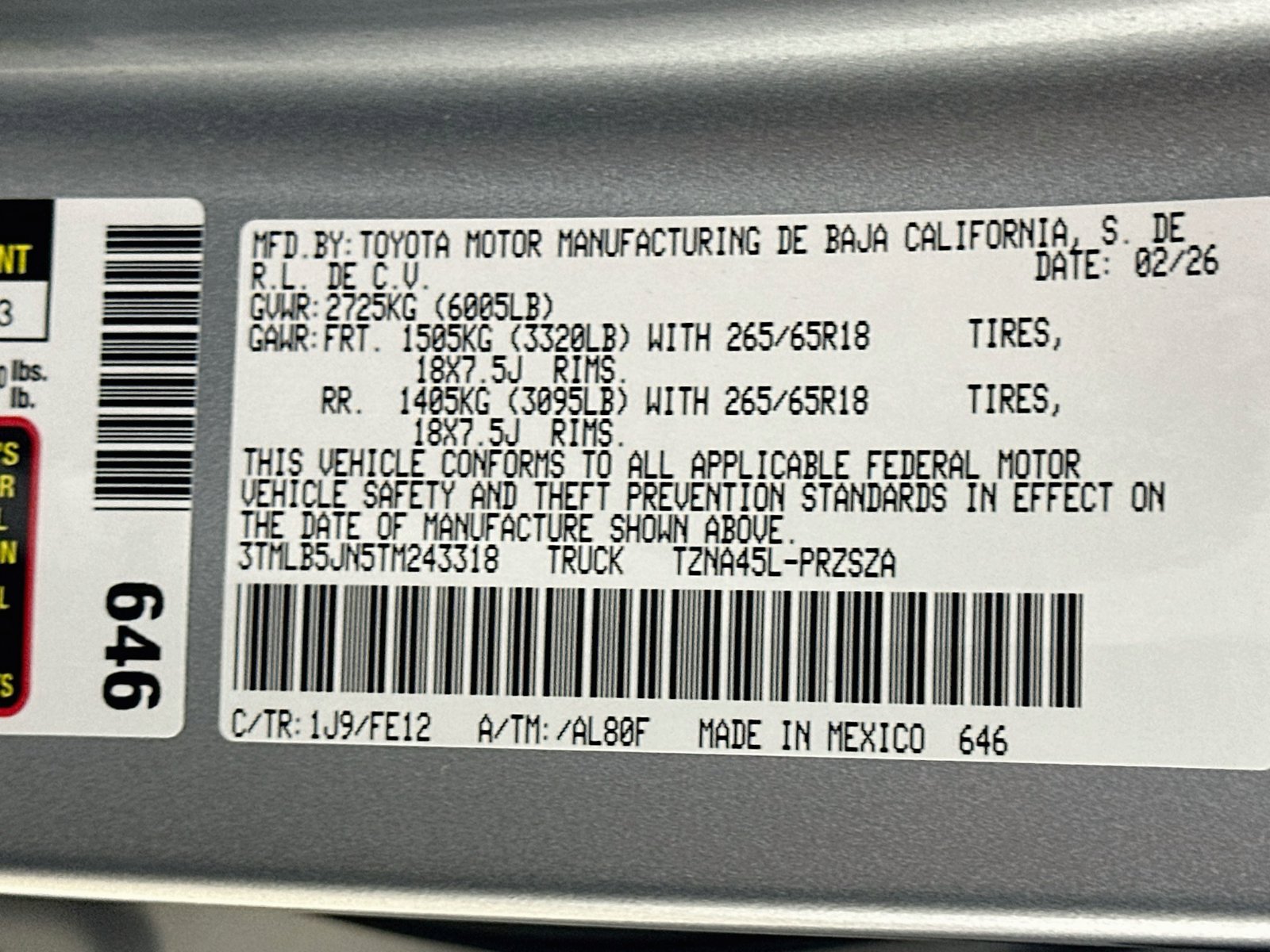 Used 2026 Toyota Tacoma TRD Sport AWD/4WD image 46