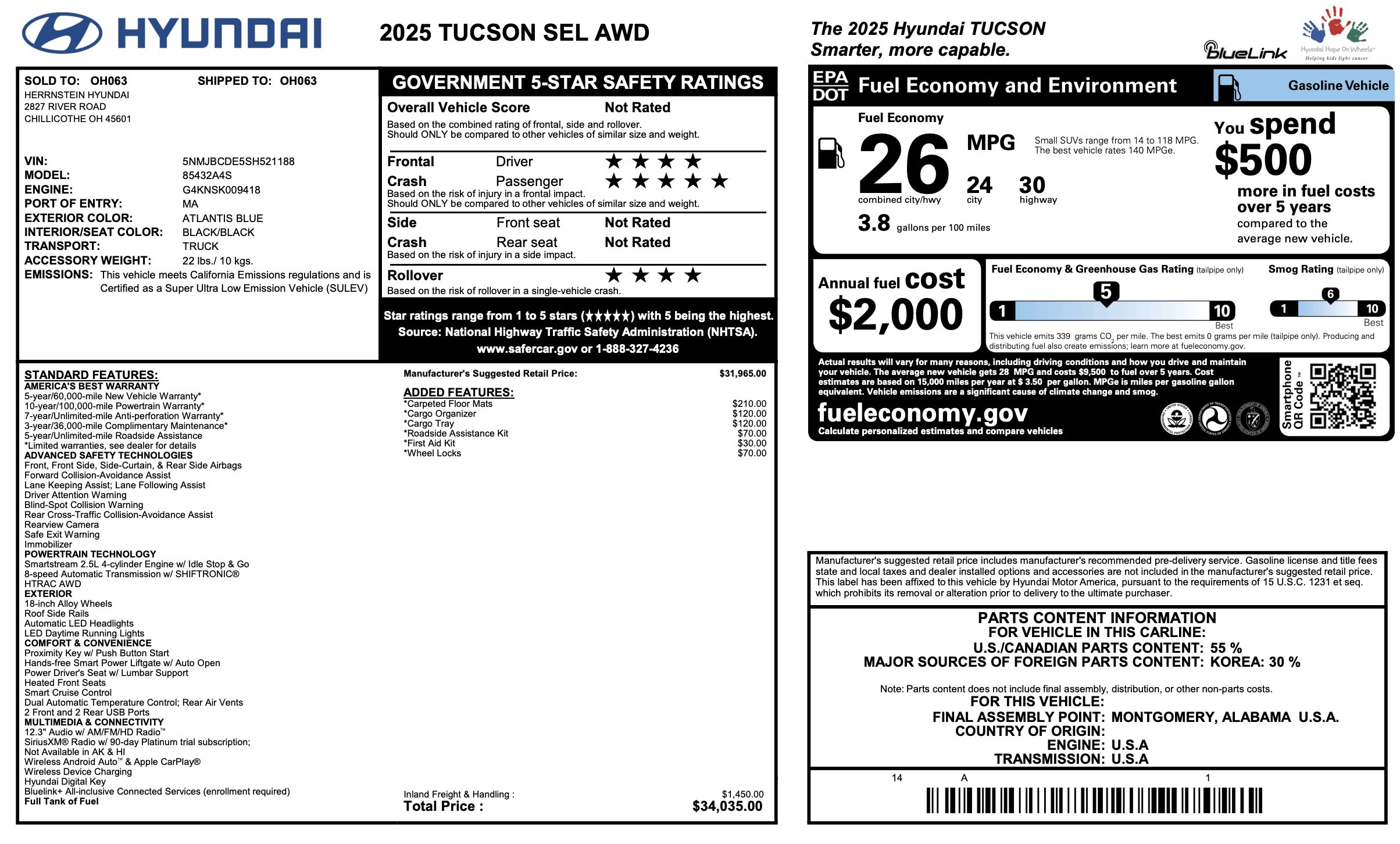 Used 2025 Hyundai Tucson SEL AWD/4WD image 4