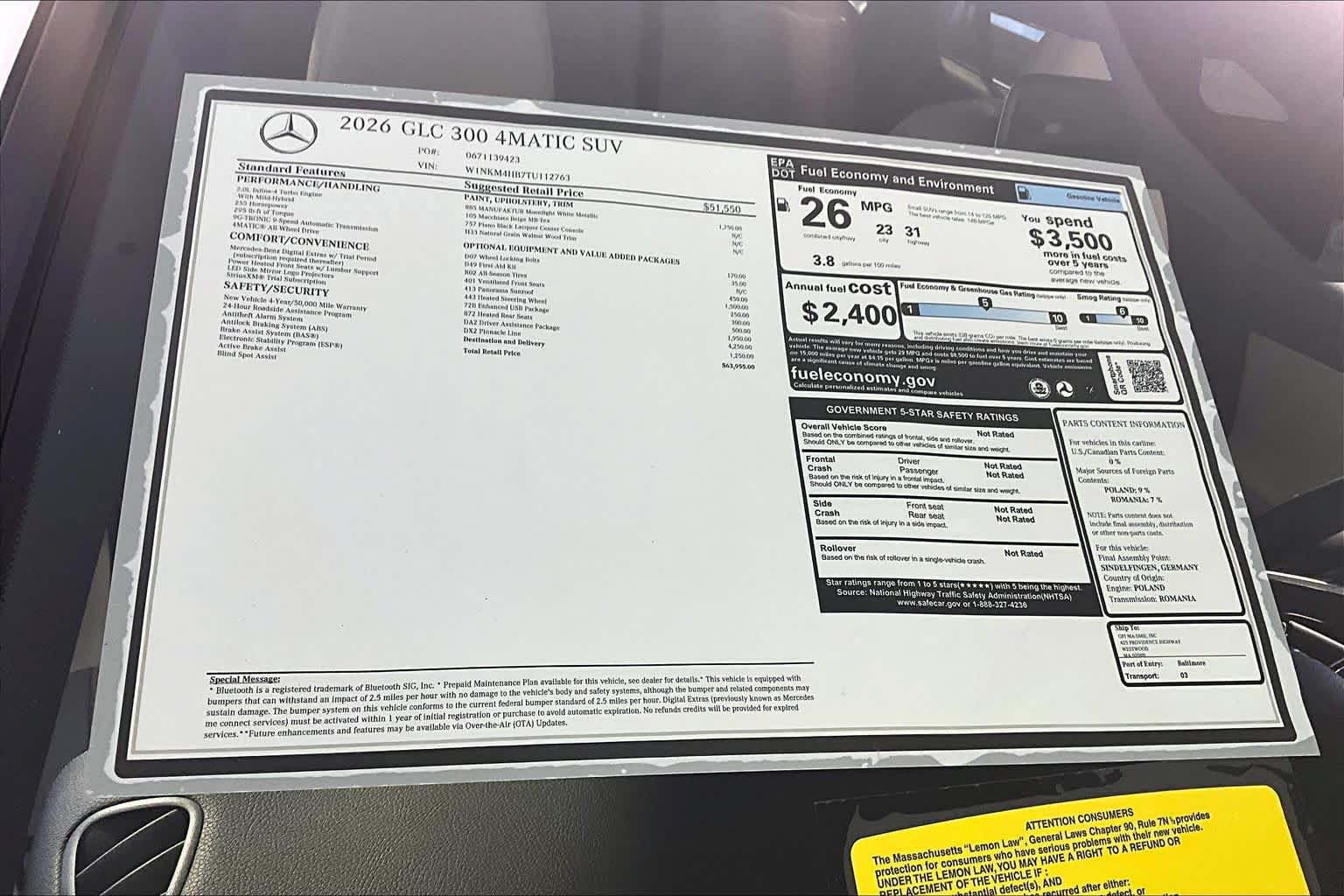 New 2026 Mercedes-Benz GLC 300 4MATIC image 18