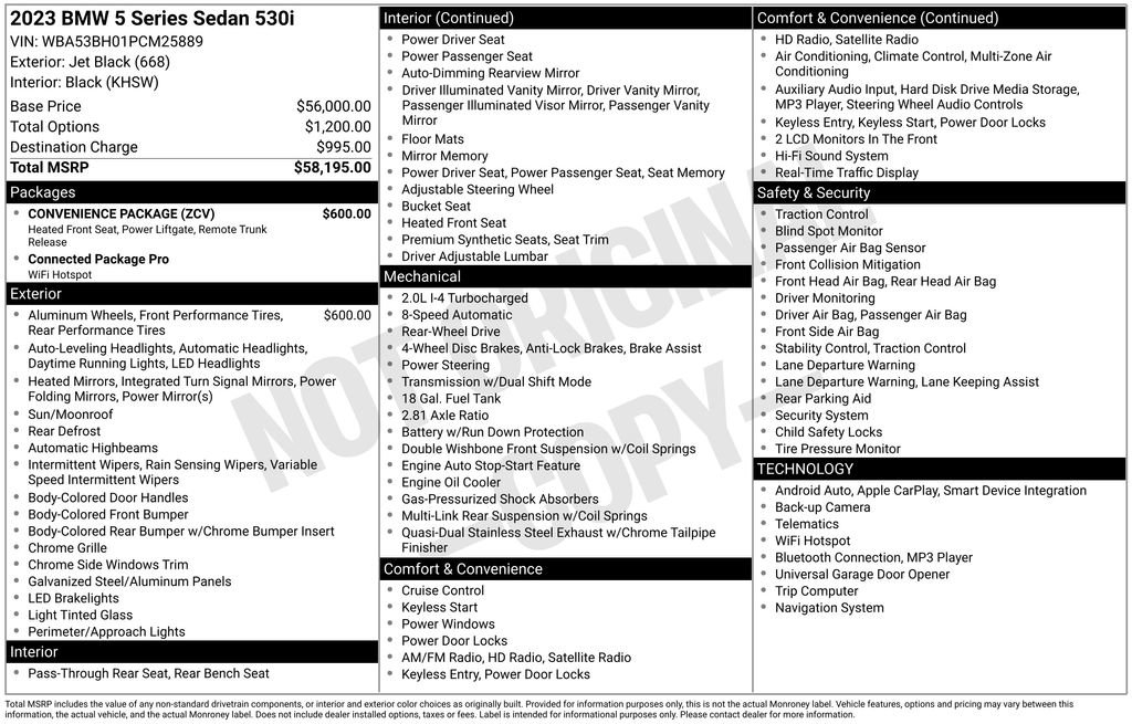 Certified 2023 BMW 530i w/ Convenience Package image 34