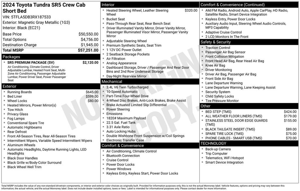 Used 2024 Toyota Tundra SR5 w/ SR5 Premium Package image 39