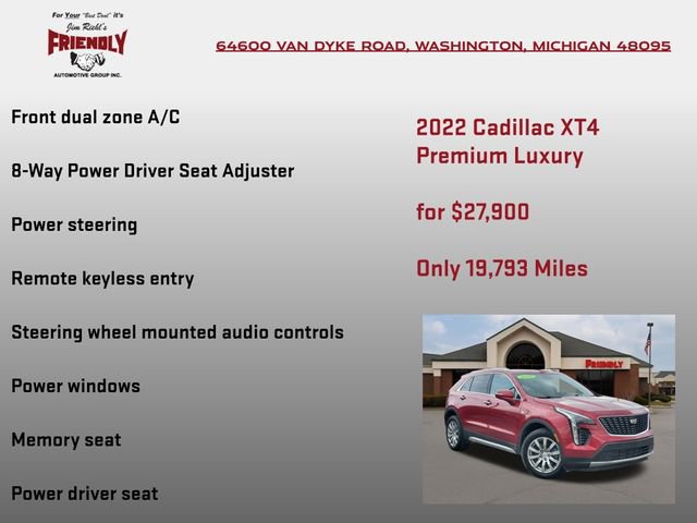 Used 2022 Cadillac XT4 Premium Luxury w/ Driver Awareness Package image 25