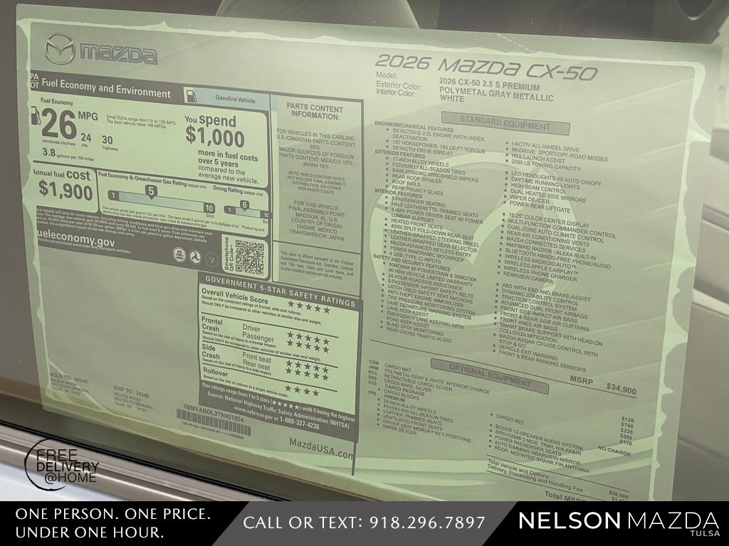 New 2026 MAZDA CX-50 AWD 2.5 S w/ Cargo Package image 16