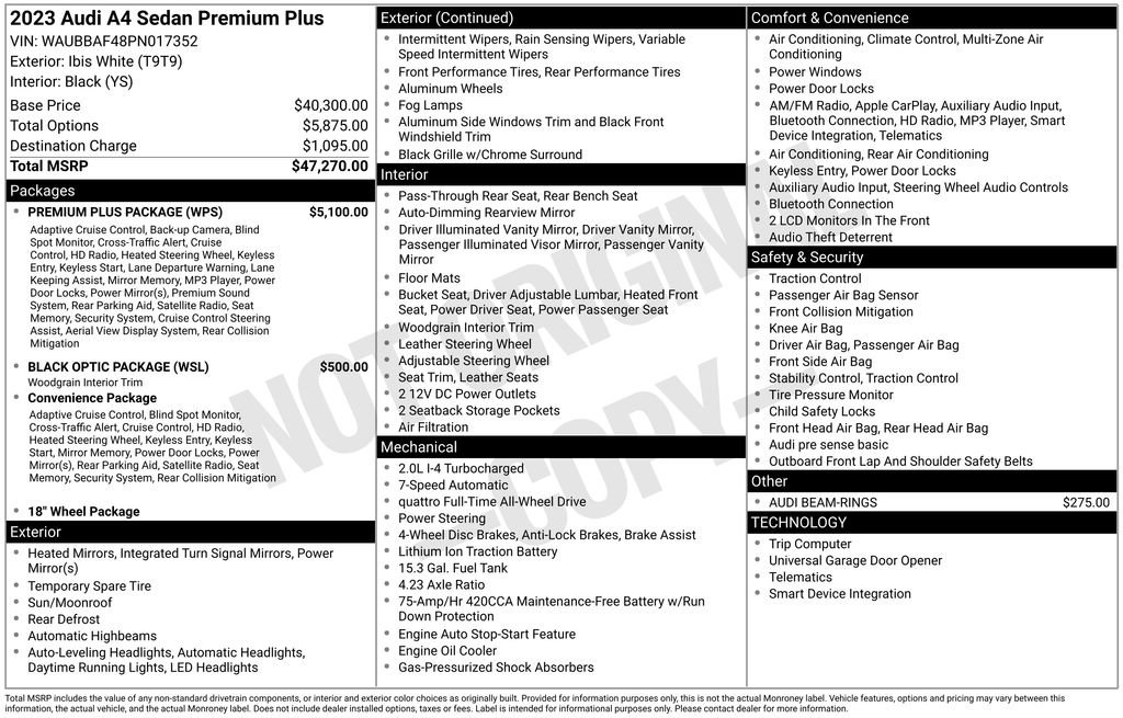 Used 2023 Audi A4 2.0T Premium Plus w/ Premium Plus Package image 34