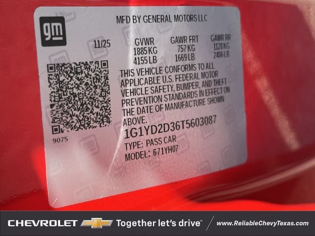 New 2026 Chevrolet Corvette Z06 w/ Battery Protection Package RWD image 29