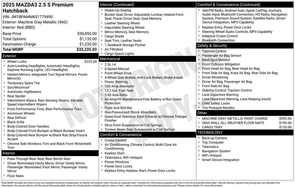 Certified 2025 MAZDA MAZDA3 2.5 S Hatchback w/ Premium Pkg FWD image 12