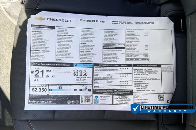 New 2026 Chevrolet Traverse Z71 w/ Enhanced Driving Package AWD/4WD image 15