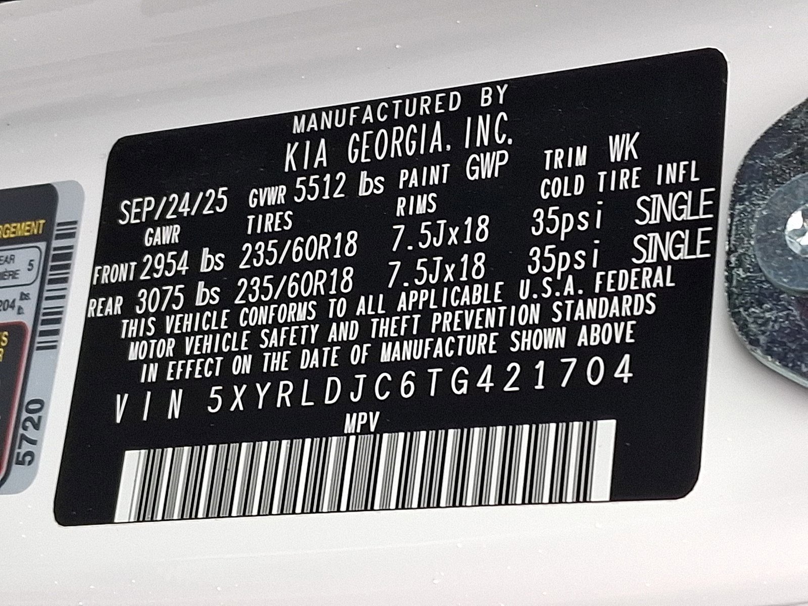 New 2026 Kia Sorento S image 19