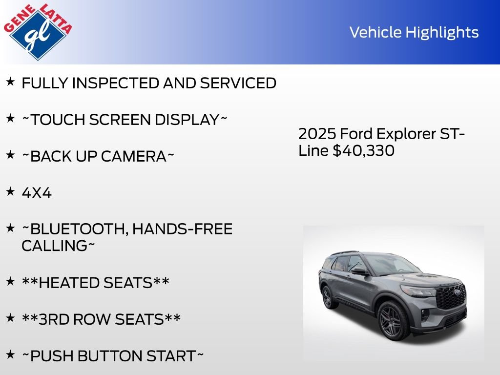 Certified 2025 Ford Explorer ST-Line w/ ST-Line Street Pack AWD/4WD image 33