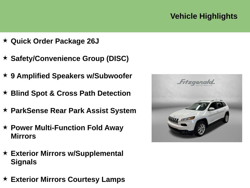 Used 2017 Jeep Cherokee Latitude w/ Safety/Convenience Group FWD image 9