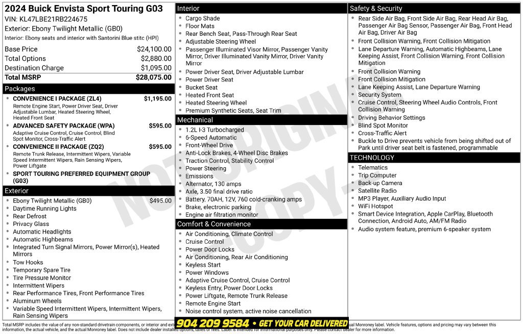 Used 2024 Buick Envista Sport Touring w/ Convenience I Package FWD image 42