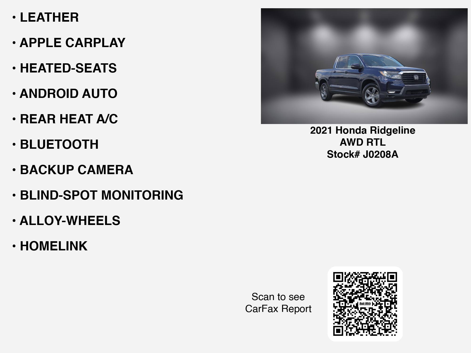 Used 2021 Honda Ridgeline RTL image 7