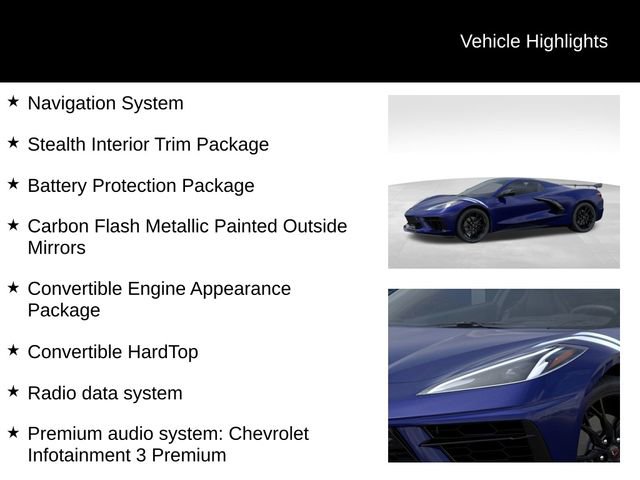 New 2026 Chevrolet Corvette Stingray Preferred Conv RWD image 27