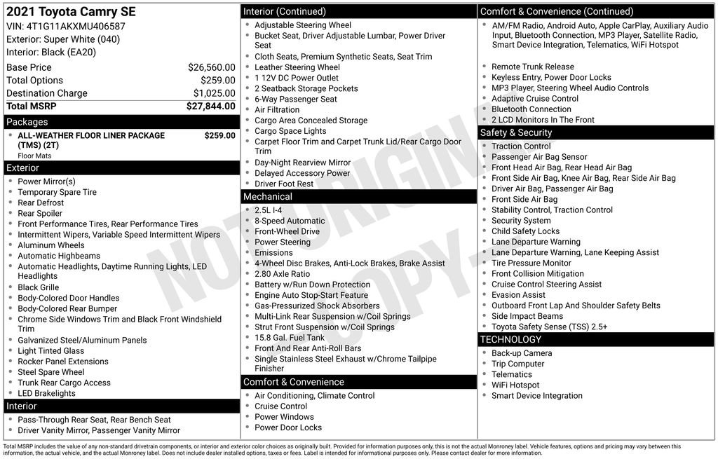 Used 2021 Toyota Camry SE image 32