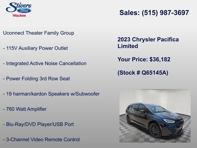 Used 2023 Chrysler Pacifica Limited w/ Uconnect Theater Family Group AWD/4WD image 22