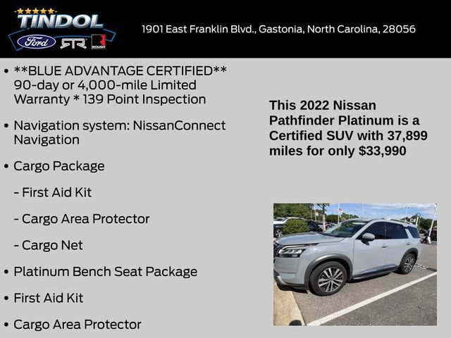 Used 2022 Nissan Pathfinder Platinum w/ Cargo Package AWD/4WD image 11