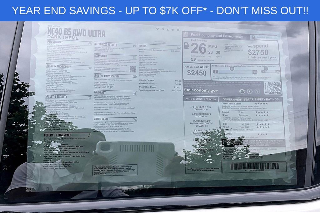Used 2025 Volvo XC40 B5 Ultra w/ Protection Package Premier image 31