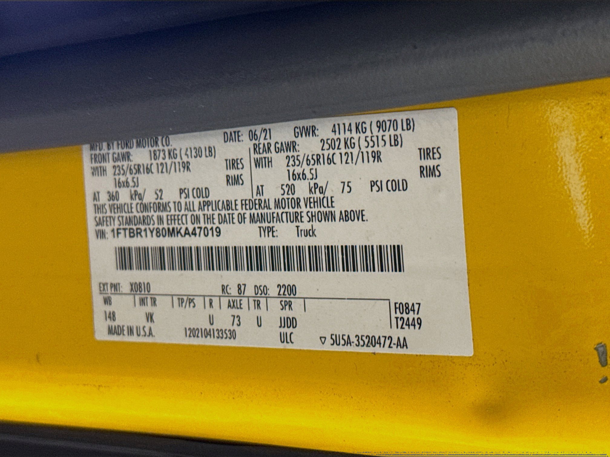 Used 2021 Ford Transit 250 Low Roof w/ Load Area Protection Package image 34