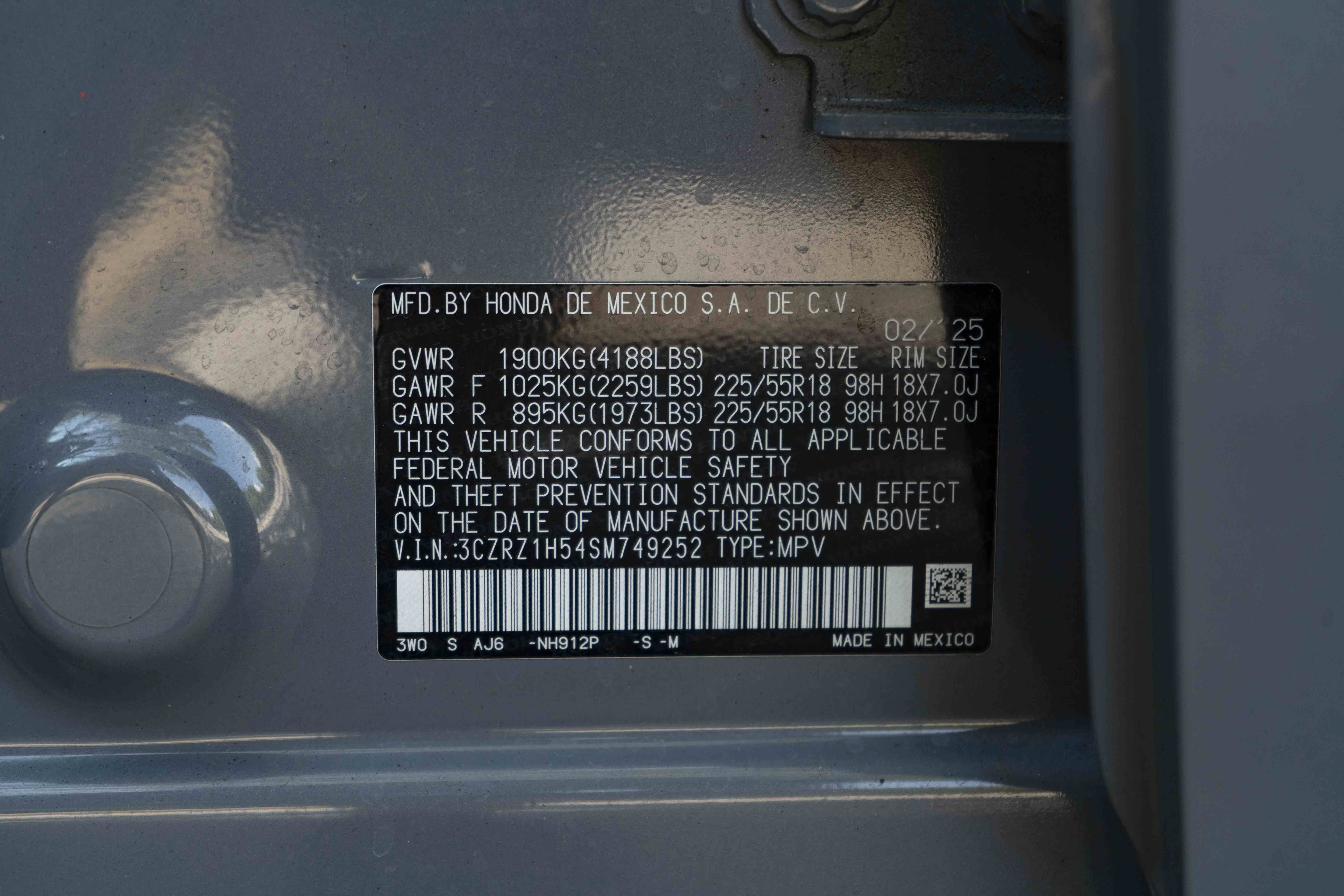 Certified 2025 Honda HR-V Sport image 44