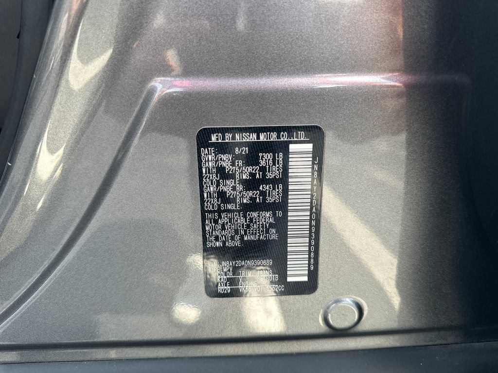 Used 2022 Nissan Armada Platinum w/ Captain's Chairs Package RWD image 27