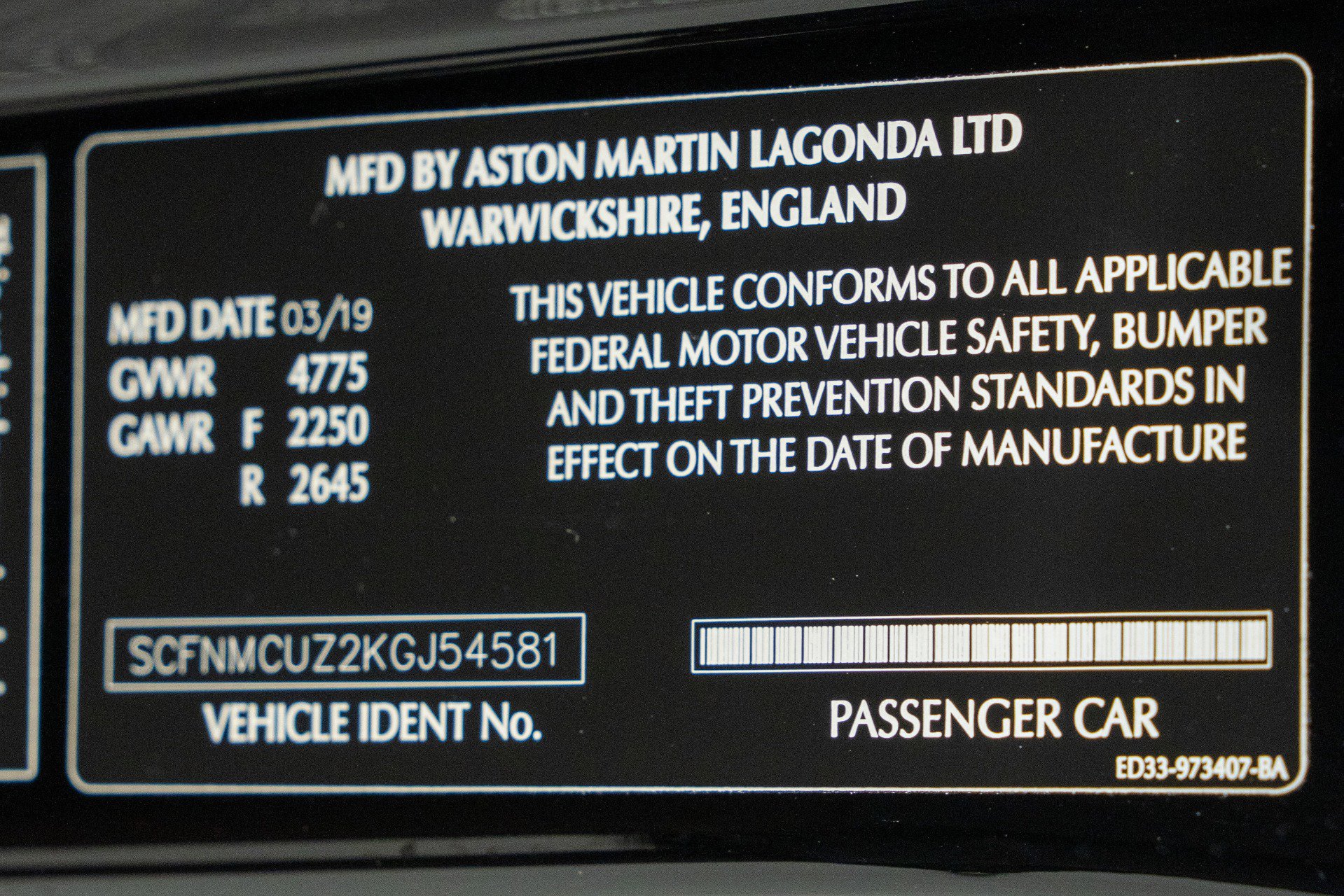 Used 2019 Aston Martin Vanquish Zagato image 19