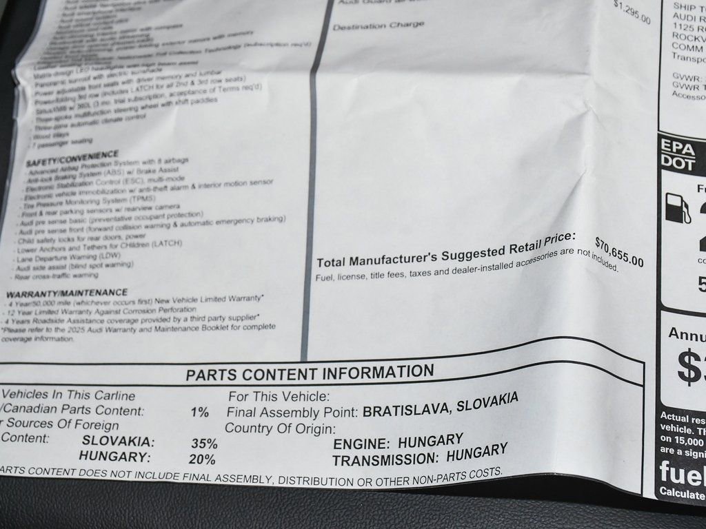 Used 2025 Audi Q7 3.0T Premium w/ Convenience Package image 89