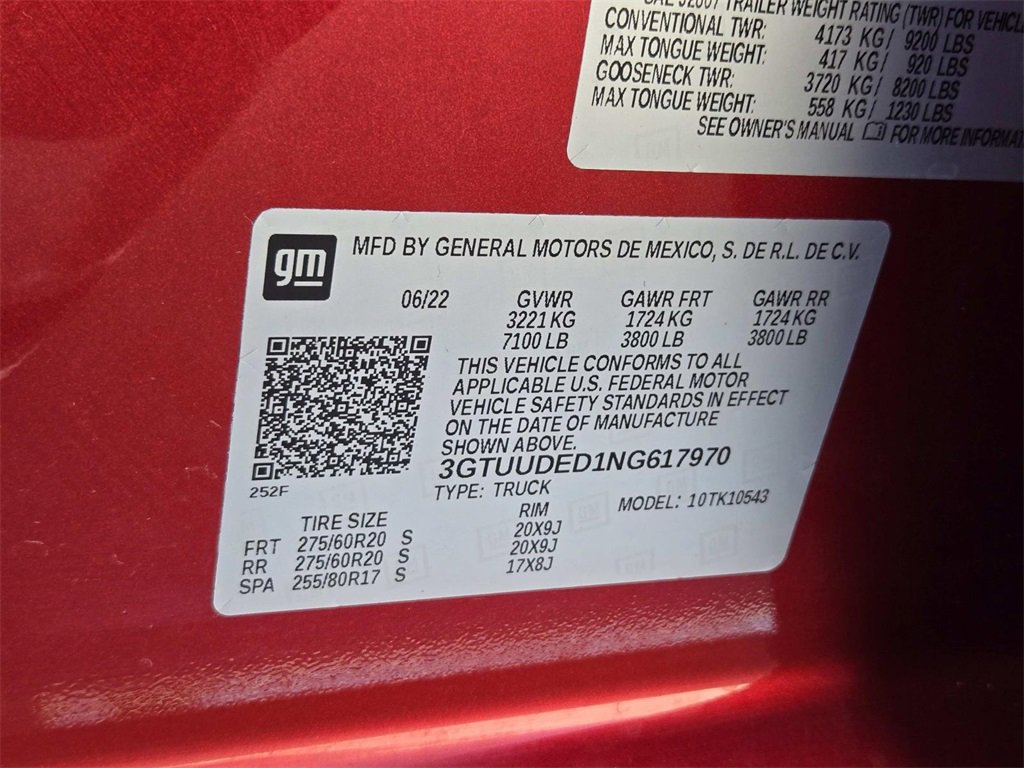 Used 2022 GMC Sierra 1500 SLT w/ SLT Premium Plus Package image 42