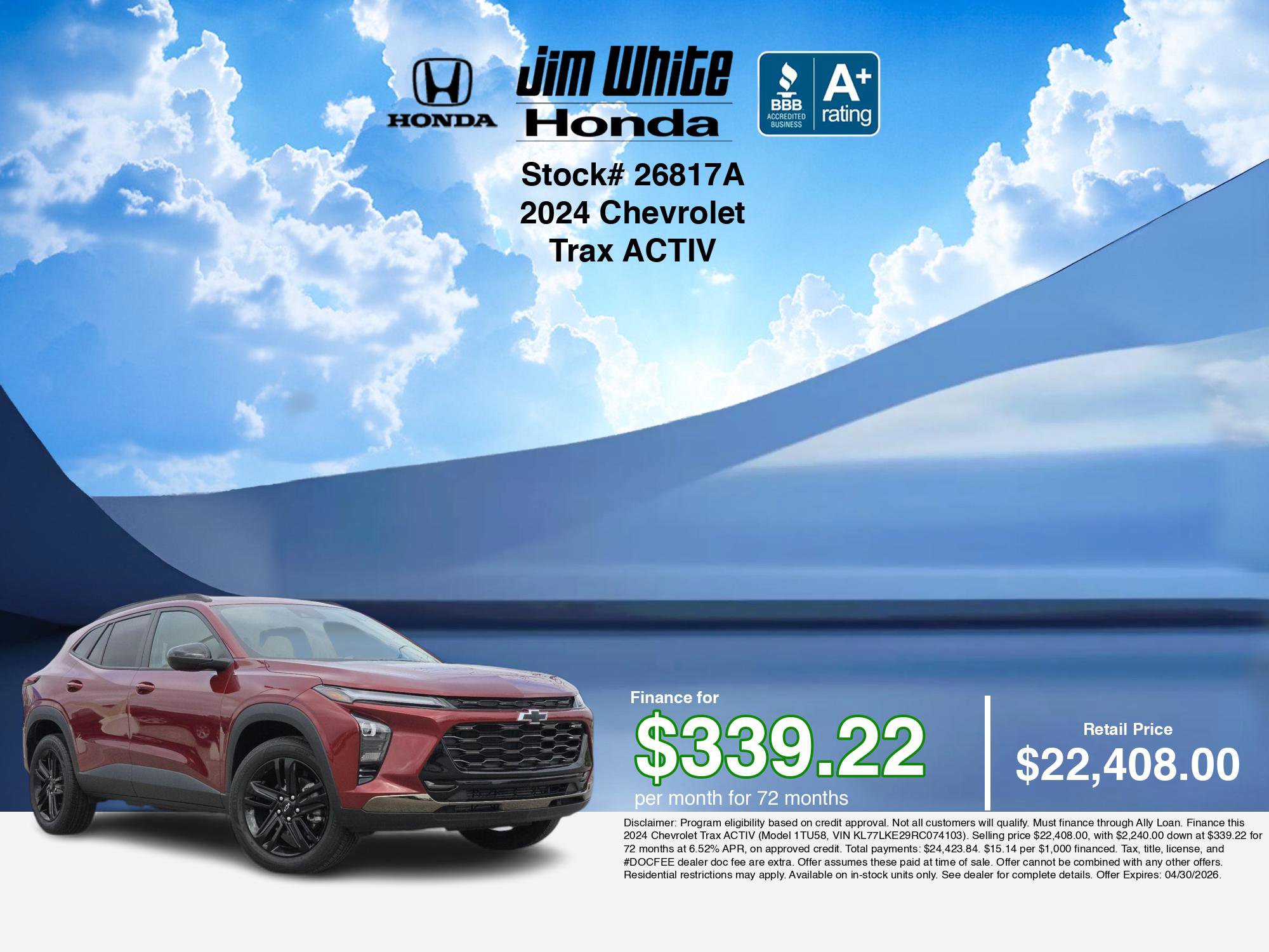 Used 2024 Chevrolet Trax ACTIV w/ Driver Confidence Package image 3