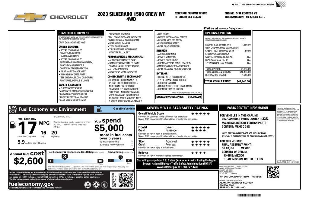 Used 2023 Chevrolet Silverado 1500 W/T image 27