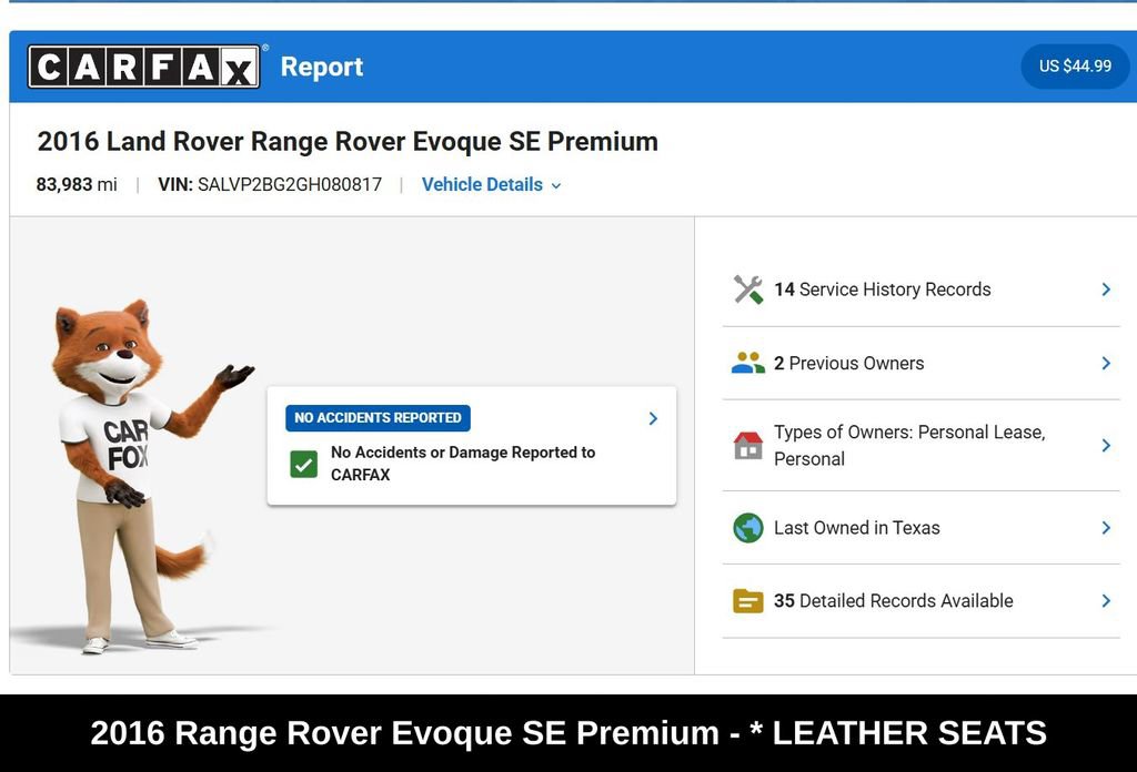 Used 2016 Land Rover Range Rover Evoque SE Premium AWD/4WD image 9