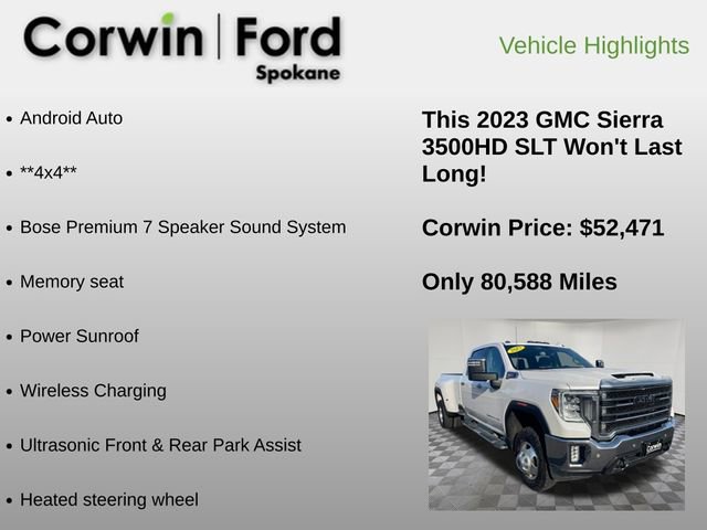 Used 2023 GMC Sierra 3500 SLT w/ SLT Premium Package image 30