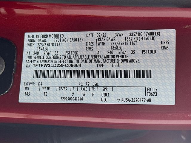 New 2025 Ford F150 XLT w/ Equipment Group 302A MID image 31