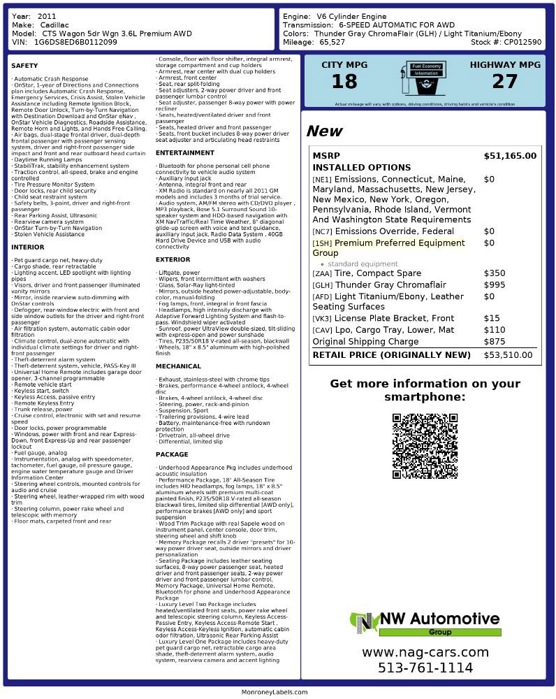 Used 2011 Cadillac CTS Premium image 2