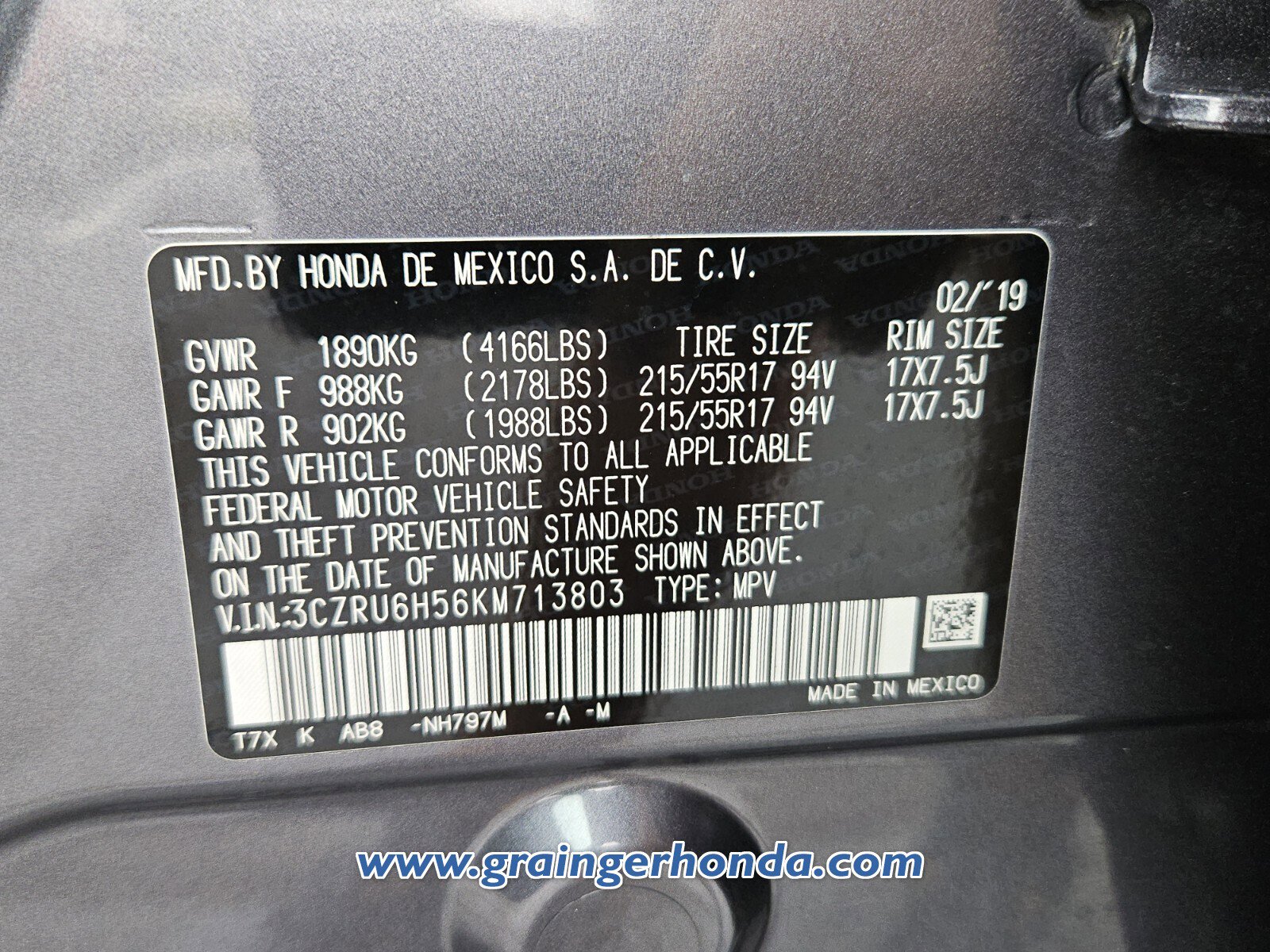 Used 2019 Honda HR-V EX image 14