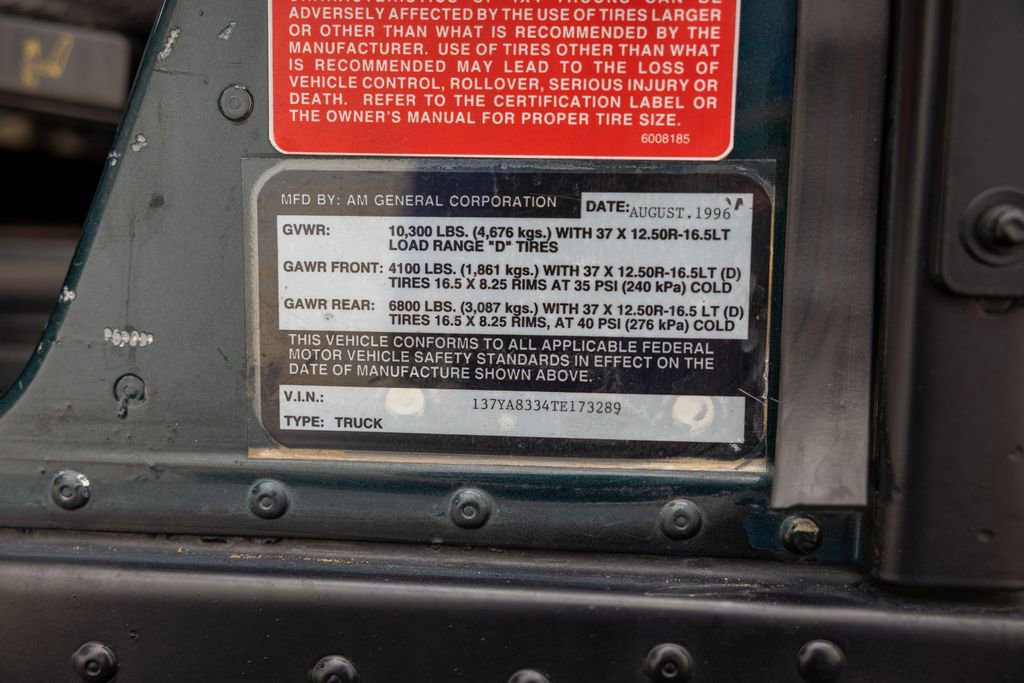 Used 1996 HUMMER H1 Hard Top image 47