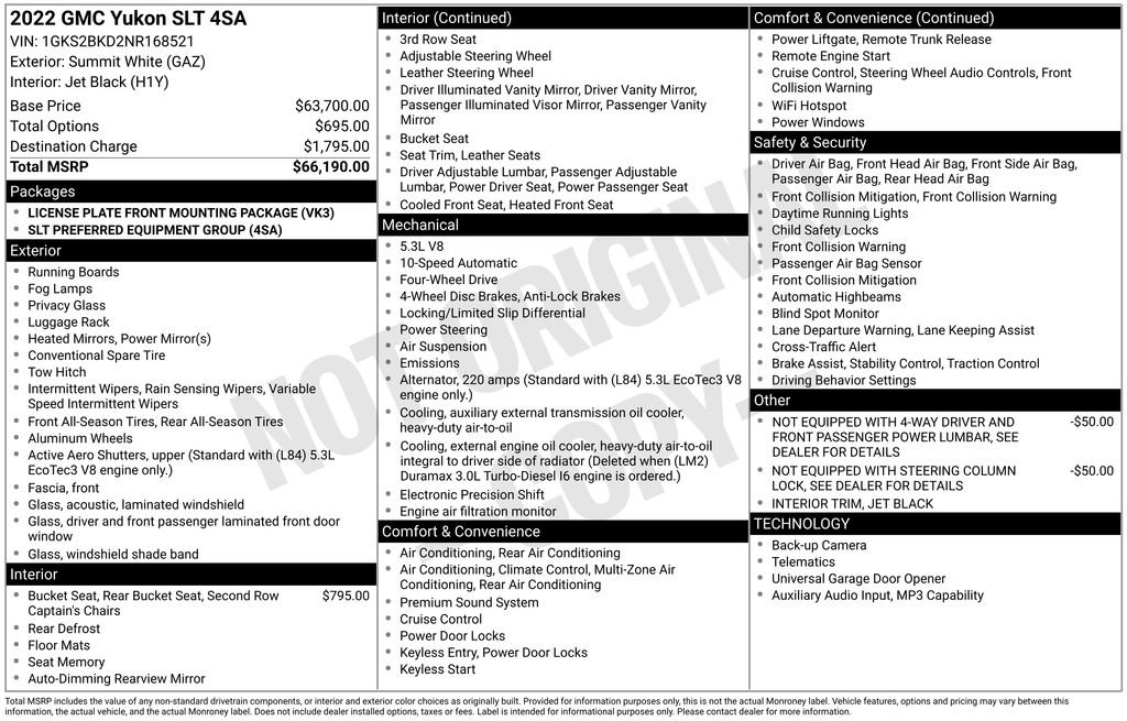 Used 2022 GMC Yukon SLT AWD/4WD image 23