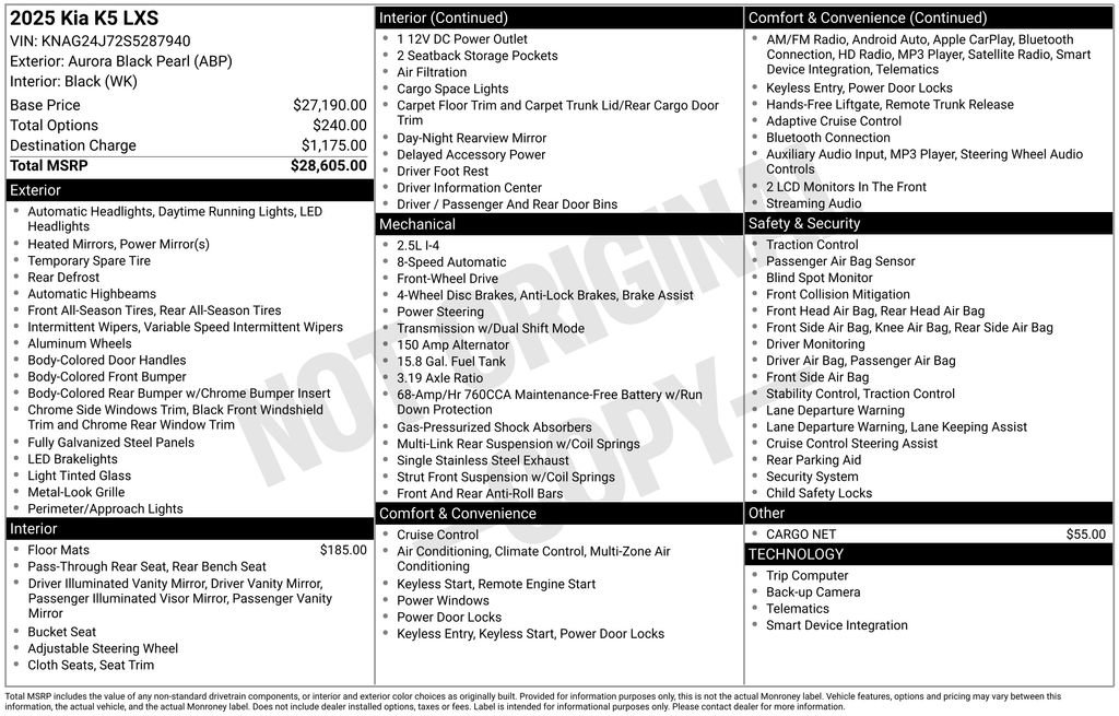 Used 2025 Kia K5 LXS image 4